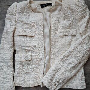 Zara Women's cream blazer jacket size small